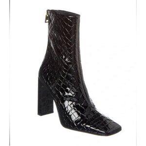 Good American Embossed Square Toe Ankle Boot Patent US SZ 6.5
fc/mstr